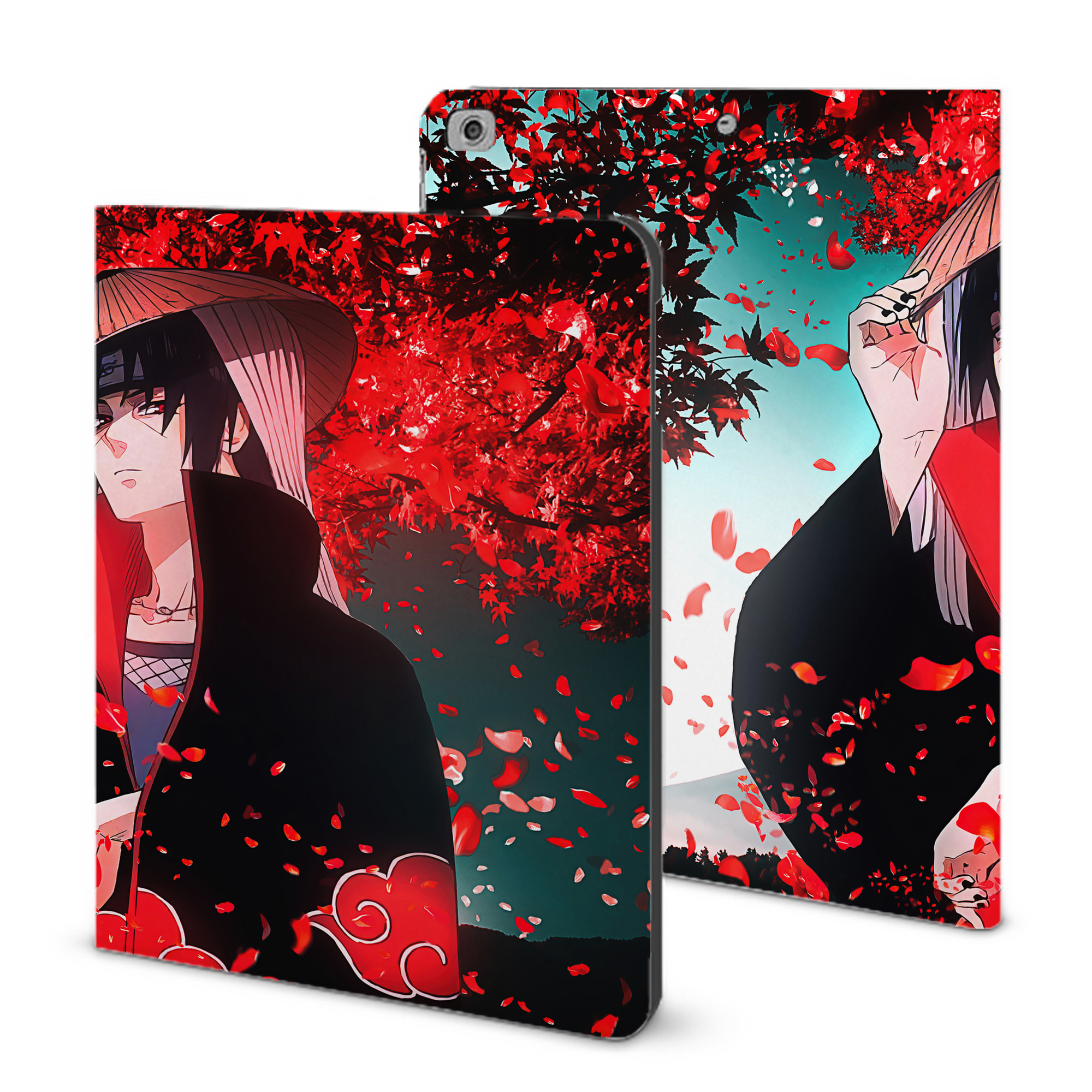 （画像用） NARUTO -ナルト- NARUTO -ナルト- 疾風伝 IPad ケース ブック型 PUレザー TPU 耐衝撃 軽量 薄型 ペン収納なし 全面保護 IPad 各モデル対応